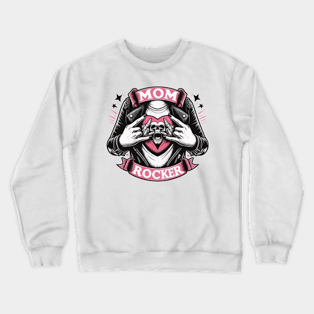 cool rocker mom Crewneck Sweatshirt by Andloart